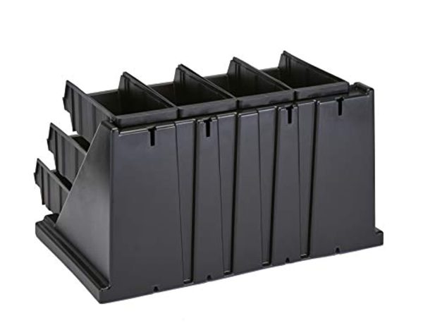 Simpli-Magic 12RS12110 Black Versa Self Serve Condiment Bin Stand Set with 3-Tier Stand and 12  Condiment Bins Case of 1 Fashion