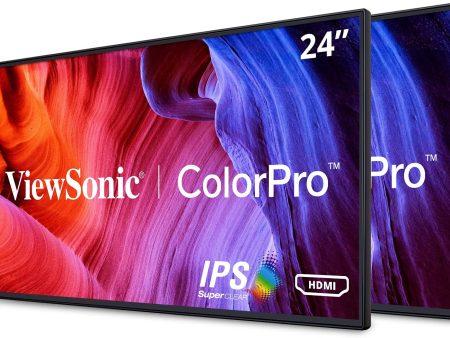 ViewSonic VP2468a 24-Inch Premium IPS 1080p Monitor with Advanced Ergonomics, ColorPro 100% sRGB Rec 709, 14-bit 3D LUT, Eye Care, 65W USB C, RJ45, HDMI, DP Daisy Chain for Home and Office Online